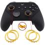 eXtremeRate Matte Chrome Gold Accent Rings Accessories for Xbox One Elite, Elite Series 2 Controller, Replacement Parts Profile Switch Buttons for Xbox One Elite Controller - Pack of 2