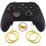 eXtremeRate Matte Chrome Gold Accent Rings Accessories for Xbox One Elite, Elite Series 2 Controller, Replacement Parts Profile Switch Buttons for Xbox One Elite Controller - Pack of 2 eXtremeRate Matte Chrome Gold Accent Rings Accessories for Xbox One Elite, Elite Series 2 Controller, Replacement Parts Profile Switch Buttons for Xbox One Elite Controller - Pack of 2