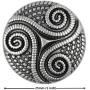 Bezelry 8 Pieces Roped Celtic Triple Spiral Gray Silver Color Metal Shank Blazer Button. 25mm (1 inch)