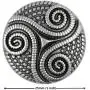 Bezelry 8 Pieces Roped Celtic Triple Spiral Gray Silver Color Metal Shank Blazer Button. 25mm (1 inch)