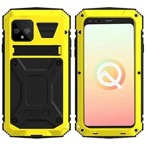 Simicoo Googel Pixel 4 XL Aluminum Alloy Metal Bumper Silicone Case Hybrid Military Shockproof Heavy Duty Armor Defender Tough Built-in Gorilla Glass Cover for Googel Pixel 4 XL (Yellow, Pixel 4XL) Simicoo Googel Pixel 4 XL Aluminum Alloy Metal Bumper Silicone Case Hybrid Military Shockproof Heavy Duty Armor Defender Tough Built-in Gorilla Glass Cover for Googel Pixel 4 XL (Yellow, Pixel 4XL)