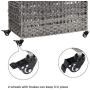SONGMICS Handwoven Laundry Hamper, Rattan-Style Laundry Basket with 3 Removable Bags, Handles, Laundry Sorter with Lid, for Living Room, Bathroom, Laundry Room, Gray ULCB083G02