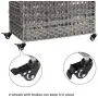 SONGMICS Handwoven Laundry Hamper, Rattan-Style Laundry Basket with 3 Removable Bags, Handles, Laundry Sorter with Lid, for Living Room, Bathroom, Laundry Room, Gray ULCB083G02