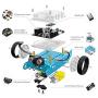 Makeblock mBot Robot Kit with Bluetooth Dongle, STEM Toys with Metal Materials, APP Remote Control with Easy constructions, Scratch and Arduino C Programming Supported, Gift for Kids