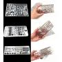 Yansanido Pack of 3 Stainless Steel Drawing Ruler Painting Stencils Scale Template Sets Graphics Stencils Number Template Ruler Stencils for Very Fine Pen Tip (3 Pack)