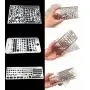 Yansanido Pack of 3 Stainless Steel Drawing Ruler Painting Stencils Scale Template Sets Graphics Stencils Number Template Ruler Stencils for Very Fine Pen Tip (3 Pack)