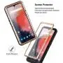 Cresee Oneplus 7T Case, Gorilla Glass Armor Aluminum Alloy Metal Cover Case,Rubber Bumper Military Shockproof Heavy Duty Protection Case for Oneplus 7T (Gold)