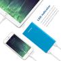 Mopower 10000mAh Portable Charger,Ultra Slim Power Bank Aluminum Metal External Backup Battery Pack for iPhone 7 4 5S 4S, iPad,Galaxy S6 Note 5, iPod,HTC,Sony,LG, Mobile Digital Devices (Blue)