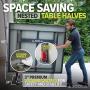 JOOLA NOVA - Outdoor Table Tennis Table with Waterproof Net Set - 10 Minute Easy Assembly - All Weather Aluminum Composite Outdoor Ping Pong Table - Tournament Quality - Indoor & Outdoor Compatible