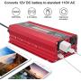 IpowerBingo Power Inverter 1000W/2000W Dual AC Outlets and Dual USB Charging Ports DC 12V to 110V AC Car Converter with Digital Display