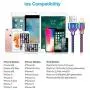 Lightning Cable,[MFi Certified]Fantany Durable Metal USB Lightning Charging Cable Compatible with iPhone Xs,XS Max,XR,X,8 Plus,7,7 Plus,6,6s Plus,SE,iPad Mini,iPad Air,iPod Touch (3.3ft, Colourful-1)