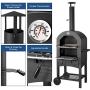 U-MAX Outdoor Pizza Oven Wood Fire, Freestanding, Steel Pizza Grill, Pizza Maker Camping Cooker with Pizza Stone