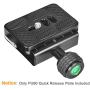 UTEBIT 2 Pieces Metal PU-60 60 Millimeter Universal Quick Shoe Plate with 1/4 inch Screw Compatible for Arca-Swiss Standard DSLR Tripod Monopod Stabilizer Ball Head