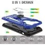 iPhone 7 case | iPhone 8 case | Metal 360 Degree Ring Kickstand | Atump Military Grade 15ft. Drop Shockproof Tested Protective case | Car Mount Phone case for iPhone 7 and iPhone 8 Blue