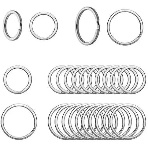 UNICRAFTALE 100pcs 20mm/25mm Split Key Rings Stainless Steel Key Ring Metal Split Key Chain Ring Parts Stainless Steel Color Flat Key Chain Rings for Home Keys Organization UNICRAFTALE 100pcs 20mm/25mm Split Key Rings Stainless Steel Key Ring Metal Split Key Chain Ring Parts Stainless Steel Color Flat Key Chain Rings for Home Keys Organization
