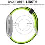 SKYLET Bands Compatible with Fitbit Ionic, Soft Silicone Breathable Replacement Wristband Compatible with Fitbit Ionic Smart Watch with Buckle (Black-Green, Large)