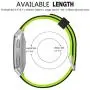 SKYLET Bands Compatible with Fitbit Ionic, Soft Silicone Breathable Replacement Wristband Compatible with Fitbit Ionic Smart Watch with Buckle (Black-Green, Large)