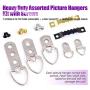 Swpeet 415Pcs Picture Hangers Kit with Screws, Heavy Duty Assorted Picture Hangers Assortment Kit for Picture Hanging Solutions with Transparent Box - 7 Models