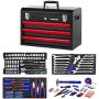 WORKPRO 408-Piece Mechanics Tool Set with 3-Drawer Heavy Duty Metal Box (W009044A)