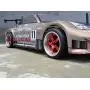 hobbysoul 2pcs RC 1/10 Aluminum Alloy Wheel Rims Hex 12mm Adjustable Offset Red & Silver Color Fit 1:10 RC On Road Drift Touring Car Tires
