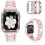 Mosonio Compatible with Apple Watch Band 38mm 40mm 42mm 44mm with Case Women, Jewelry Replacement Metal Wristband Strap with 2 Pack Bling PC Protective Cover for iWatch Series 6/5/4/3/2/1(Pink) Mosonio Compatible with Apple Watch Band 38mm 40mm 42mm 44mm with Case Women, Jewelry Replacement Metal Wristband Strap with 2 Pack Bling PC Protective Cover for iWatch Series 6/5/4/3/2/1(Pink)
