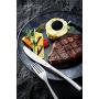 DANIALLI 40 Piece Silverware Set For 8, 18 10 Stainless Steel Silverware Set, Modern Sleek Flatware Set, Include Knife/Fork/Spoon & Long Teaspoon/Salad Fork Mirror-Polished Dishwasher Safe Cutlery