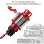 Woyisisi RC Winch Controller, Metal Electric Winch Parts Accessory with Switch Remote Control Panel for 1/10 RC Crawler Climbing Car(Red)