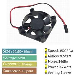 GDSTIME 5Volt 50x10mm 50mm 2 Inch Dupont Connector Small Brushless Dc Cooling Fan