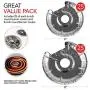 Electric Stove Burner Covers (50 Pack) – Electric Stove Bib Liners - Disposable Aluminum Foil 6 Inch and 8 Inch Round Burner Cover Liners to Keep Electric Range Stove Clean from Oil and Food Drips