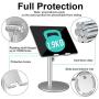 Swhatty Cell Phone Stand, Aluminum iPad Tablet Stand Holder for Desk, Angle Height Adjustable iPhone Stand, Compatible with iPhone iPad Pro, Air, Mini 4 3 2, Kindle, （4-12.9）-Sliver