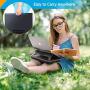 LORYERGO Laptop Lap Desk - Adjustable Laptop Stand with 8 Angles & Dual Cushions, Lap Table Fits up to 15.6 Inch Laptops, Portable Laptop Desk with Handle for Bed, Sofa or Car