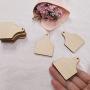 30PCS Cow Tag Natural Wood Earrings Blanks,Wood Jewelry Accessories, DIY Unfinished Wood Shapes (2.0'')