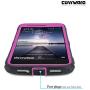 COVRWARE [Iron Tank] case Compatible with ZTE ZMAX PRO/ZTE Carry, with Built-in [Screen Protector] Full-Body Rugged Holster Armor Case [Brushed Metal Texture Design][Belt Clip][Kickstand], Magenta