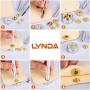 LYNDA 80 Sets Metal Snap Fasteners, 4 Colors Snap Fasteners with 4 Pieces Fixing Tools,Used in Leather Craft, DIY Craft, Overalls, Jacket and Jeans,15mm in Diameter