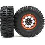 4pcs RC Crawler 2.2 Mud Slingers Tires Tyres OD 124mm & Aluminum 2.2 Beadlock Wheels Rims