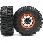 4pcs RC Crawler 2.2 Mud Slingers Tires Tyres OD 124mm & Aluminum 2.2 Beadlock Wheels Rims
