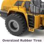 Top Race 10 Channel Full Functional Remote Control Front Loader Construction Tractor, Full Metal Bulldozer Toy Can Dig up to 3.5 Lbs, 1:14 Scale TR-213