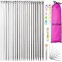 Knitting Needle Set, BCMRUN 22PCS 2mm(B)-8mm(L) Straight Single Pointed Stainless Steel Sweater Needles Set(11Pair-11 Size,9.8 inch) with Locking Stitch Makers Large-Eye Blunt Needles Measure Tape