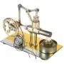 Yamix Stirling Engine Kit, DIY Single Cylinder Balance Stirling Engine Model Science Experiment Kit Education Toy with All-Metal Base Yamix Stirling Engine Kit, DIY Single Cylinder Balance Stirling Engine Model Science Experiment Kit Education Toy with All-Metal Base