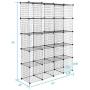 VINGLI Wire Cube Storage, 20-Cube Organizer Metal Grids Shelves, Stackable Storage Bins Multifunction Shelving Unit Modular Cubbies Organizer Bookcase for Home Office (20-Cube)