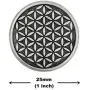 Bezelry 10 Pieces Flower of Life Carving Metal Shank Buttons. 25mm (1 inch) (Antique Silver) Bezelry 10 Pieces Flower of Life Carving Metal Shank Buttons. 25mm (1 inch) (Antique Silver)