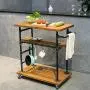 Industrial Portable Kitchen Island on Wheels,Bar Carts for the Home Wine Bar Beverage Coffee Cart,Metal Rolling kitchen carts and islands,Wood and Pipe 3-Tier Butcher Block Island Food Serving Cart Industrial Portable Kitchen Island on Wheels,Bar Carts for the Home Wine Bar Beverage Coffee Cart,Metal Rolling kitchen carts and islands,Wood and Pipe 3-Tier Butcher Block Island Food Serving Cart