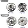 Snap Buttons 100sets Sew-on Snap Buttons Metal Snap Fastener Buttons for Clothing Black and Silvery 0.32IN Snap Buttons 100sets Sew-on Snap Buttons Metal Snap Fastener Buttons for Clothing Black and Silvery 0.32IN