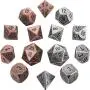 Jovitec 14 Pieces Metal Solid Zinc Alloy Game D&D Dices Set Durable Polyhedral Dice with Printed Numbers and Velvet Storage Bags for Game, Dungeons and Dragons, RPG, Math Teaching (A) Jovitec 14 Pieces Metal Solid Zinc Alloy Game D&D Dices Set Durable Polyhedral Dice with Printed Numbers and Velvet Storage Bags for Game, Dungeons and Dragons, RPG, Math Teaching (A)