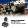 Dilwe RC Motor Gearbox, Metal Transfer Case with Heat Sink RC Upgrade Model Toys for WPL C14 C24 B14 B24 B16 B36(Black)