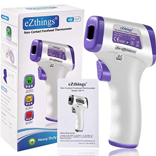 Heavy Duty Thermometer Infrared Forehead High Caliber Sensor No Contact with LCD Display for Medical Offices, Hospitals Heavy Duty Thermometer Infrared Forehead High Caliber Sensor No Contact with LCD Display for Medical Offices, Hospitals