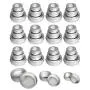 LJY 48 Pieces Round Metal Tins Empty Aluminum Cans Storage Containers Screw Lids with Clear Window, Mixed Sizes LJY 48 Pieces Round Metal Tins Empty Aluminum Cans Storage Containers Screw Lids with Clear Window, Mixed Sizes