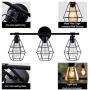 3 Light Bathroom Vanity Light, Metal Wire Cage Industrial Wall Sconce, Black Light Fixture Bathroom for Mirror Cabinets, Vanity Table, Bathroom, Wall Lighting - 22.8 in (Bulb Not Include)