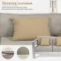 Kinsunny 4pcs Outdoor Sectional Sofa Set Aluminum Patio Furniture Shore Conversation Armrest Set with Side Table and Cushions for Backyard Outside