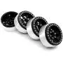 RCLIONS Aluminum Metal 1.9inch Beadlock Wheels Rims for Axial SCX10 D90 TRX4 1/10 Crawler Car-Pack of 4 (Black)
